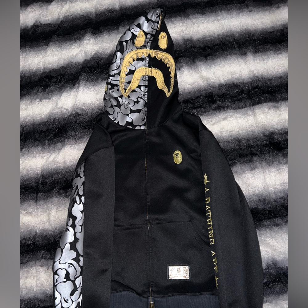 Black and Gold Bape Jacket
